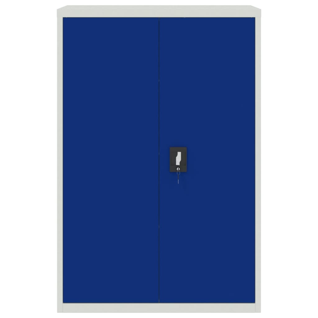 Ντουλάπα Γραφείου Γκρι και Μπλε 90 x 40 x 140 εκ. Μεταλλική - Pakobazaar