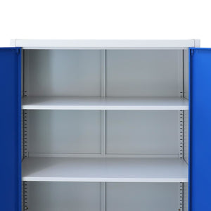 Ντουλάπι Γραφείου Γκρι / Μπλε 90 x 40 x 90 εκ. Μεταλλικό