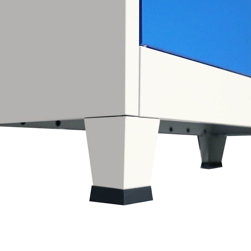 Ντουλάπι Γραφείου Γκρι / Μπλε 90 x 40 x 90 εκ. Μεταλλικό