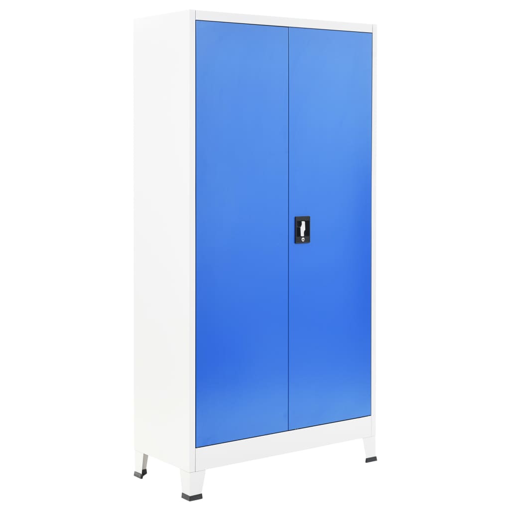 Φοριαμός με 2 Πόρτες Γκρι / Μπλε 90 x 40 x 180 εκ. Μεταλλικός