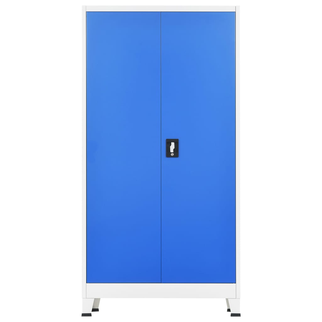 Φοριαμός με 2 Πόρτες Γκρι / Μπλε 90 x 40 x 180 εκ. Μεταλλικός