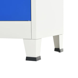 Φοριαμός με 2 Πόρτες Γκρι / Μπλε 90 x 40 x 180 εκ. Μεταλλικός