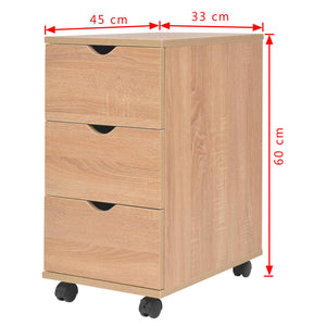 Συρταριέρα Χρώμα Δρυός 33 x 45 x 60 εκ. - Pakobazaar
