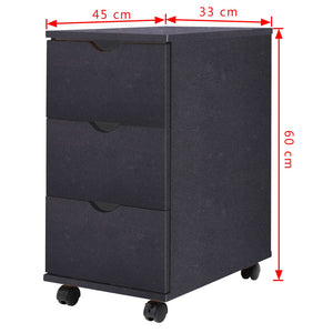 Συρταριέρα Μαύρη 33 x 45 x 60 εκ. - PAKOBAZAAR