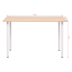 Τραπεζαρία Χρώμα Δρυός και Λευκό 120 x 60 x 73 εκ. - PAKOBAZAAR