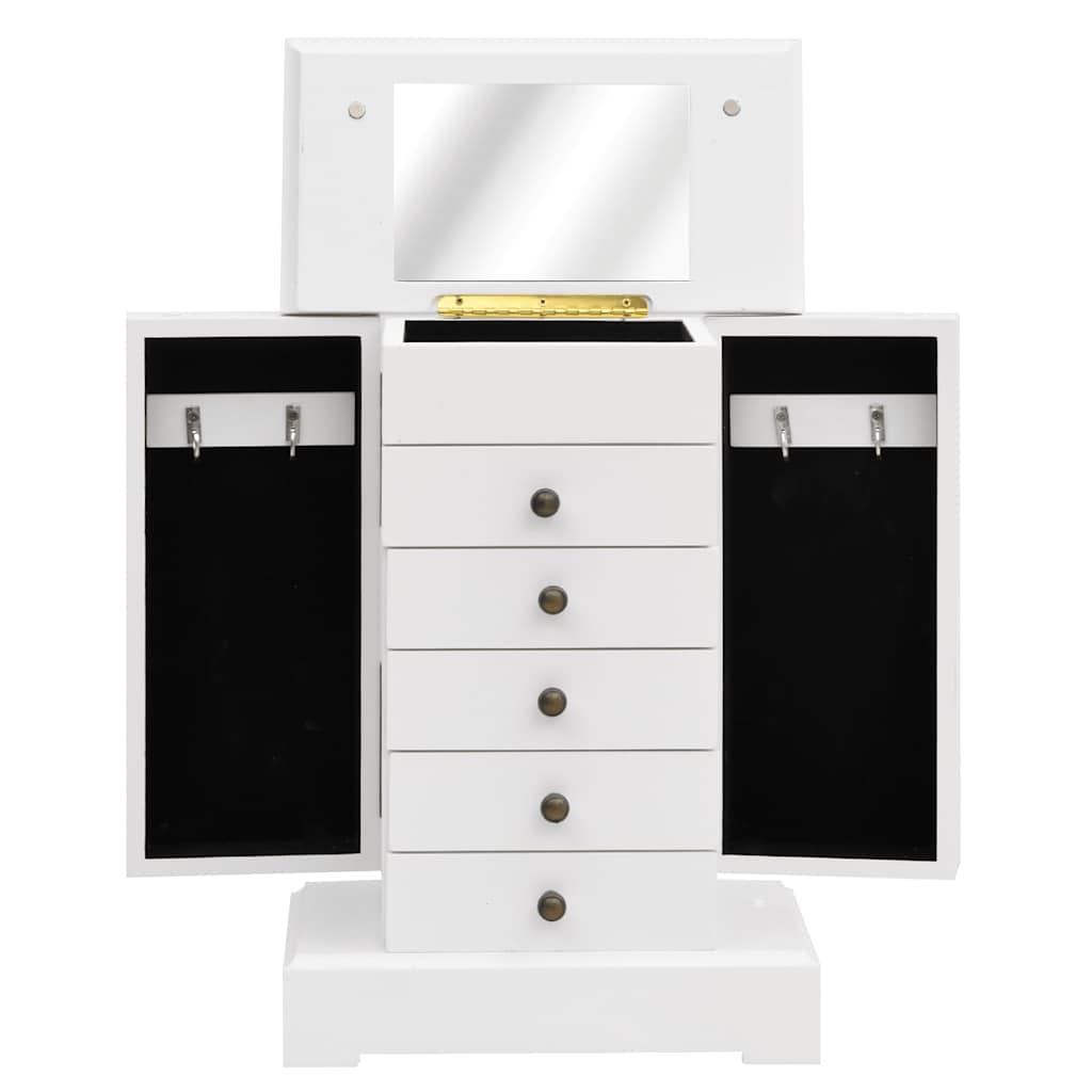 Κοσμηματοθήκη με Καθρέφτη 25 x 13,5 x 34 εκ. από MDF - Pakobazaar