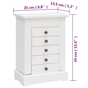 Κοσμηματοθήκη με Καθρέφτη 25 x 13,5 x 34 εκ. από MDF - Pakobazaar