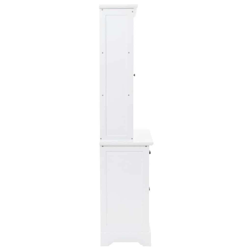 Βιτρίνα Σαλονιού με 4 Πόρτες 80x40x180 εκ. MDF και Ξύλο Πεύκου - PAKOBAZAAR