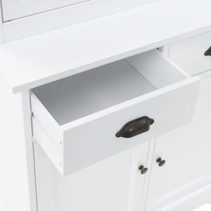 Βιτρίνα Σαλονιού με 4 Πόρτες 80x40x180 εκ. MDF και Ξύλο Πεύκου - PAKOBAZAAR
