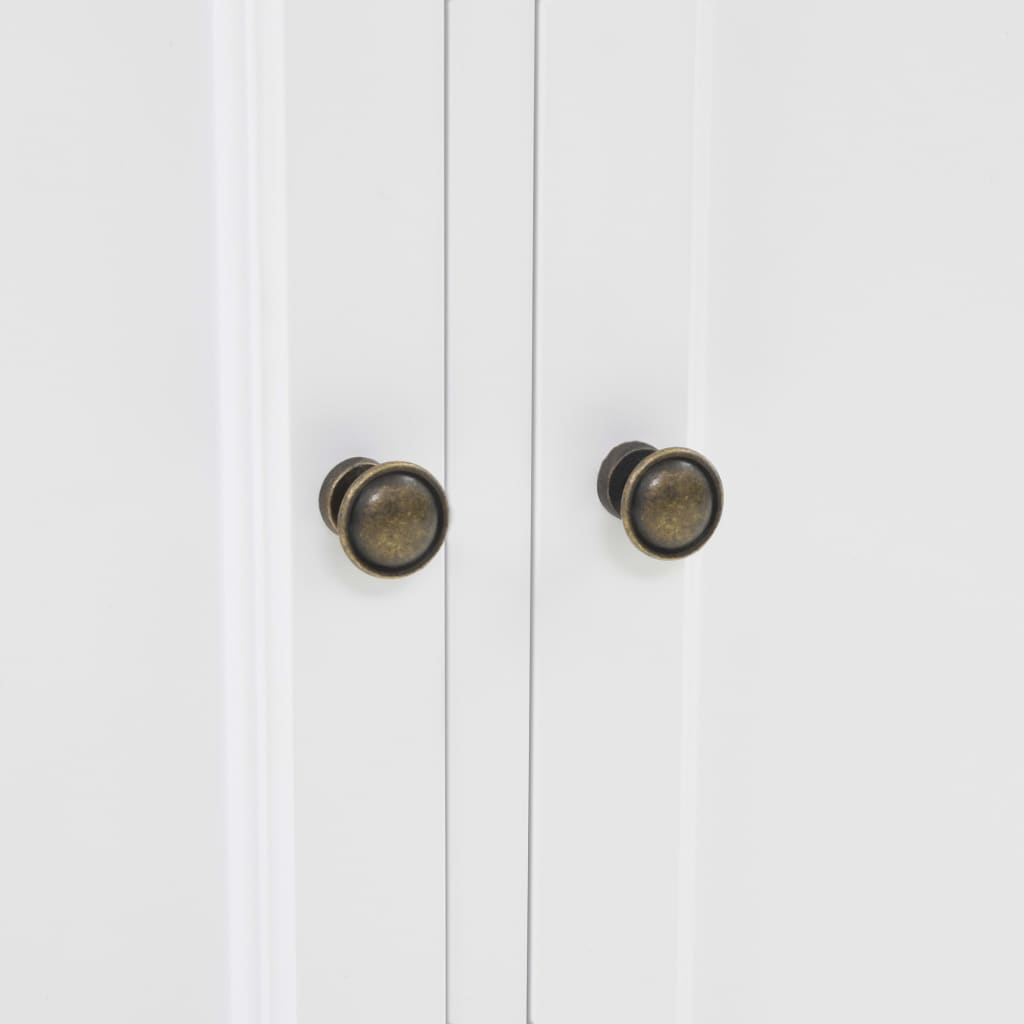 Βιτρίνα Σαλονιού με 4 Πόρτες 80x40x180 εκ. MDF και Ξύλο Πεύκου - PAKOBAZAAR