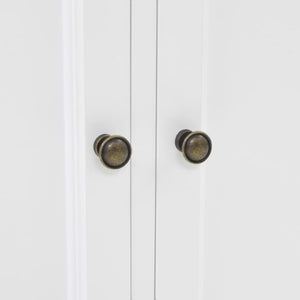 Βιτρίνα Σαλονιού με 4 Πόρτες 80x40x180 εκ. MDF και Ξύλο Πεύκου - PAKOBAZAAR
