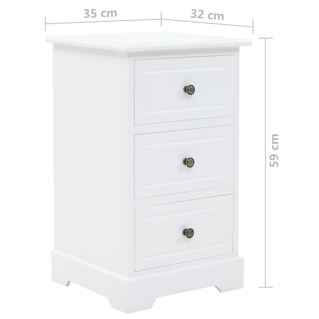 Κομοδίνο 35 x 32 x 59 εκ. από MDF και Ξύλο Πεύκου - PAKOBAZAAR