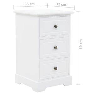 Κομοδίνο 35 x 32 x 59 εκ. από MDF και Ξύλο Πεύκου - PAKOBAZAAR