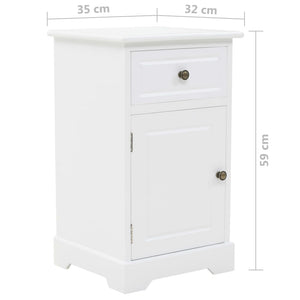 Κομοδίνο 35 x 32 x 59 εκ. από MDF και Ξύλο Πεύκου - PAKOBAZAAR