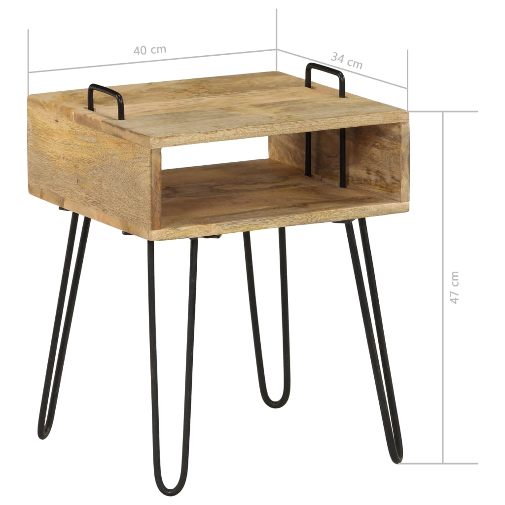 Κομοδίνο 40 x 34 x 47 εκ. από Μασίφ Ξύλο Μάνγκο - PAKOBAZAAR