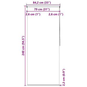 Κουρτίνα Μπάνιου Ρολό Τετράγωνο Σχέδιο 80 x 240 εκ. - PAKOBAZAAR