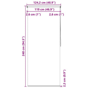 Κουρτίνα Μπάνιου Ρολό Τετράγωνο Σχέδιο 120 x 240 εκ. - PAKOBAZAAR