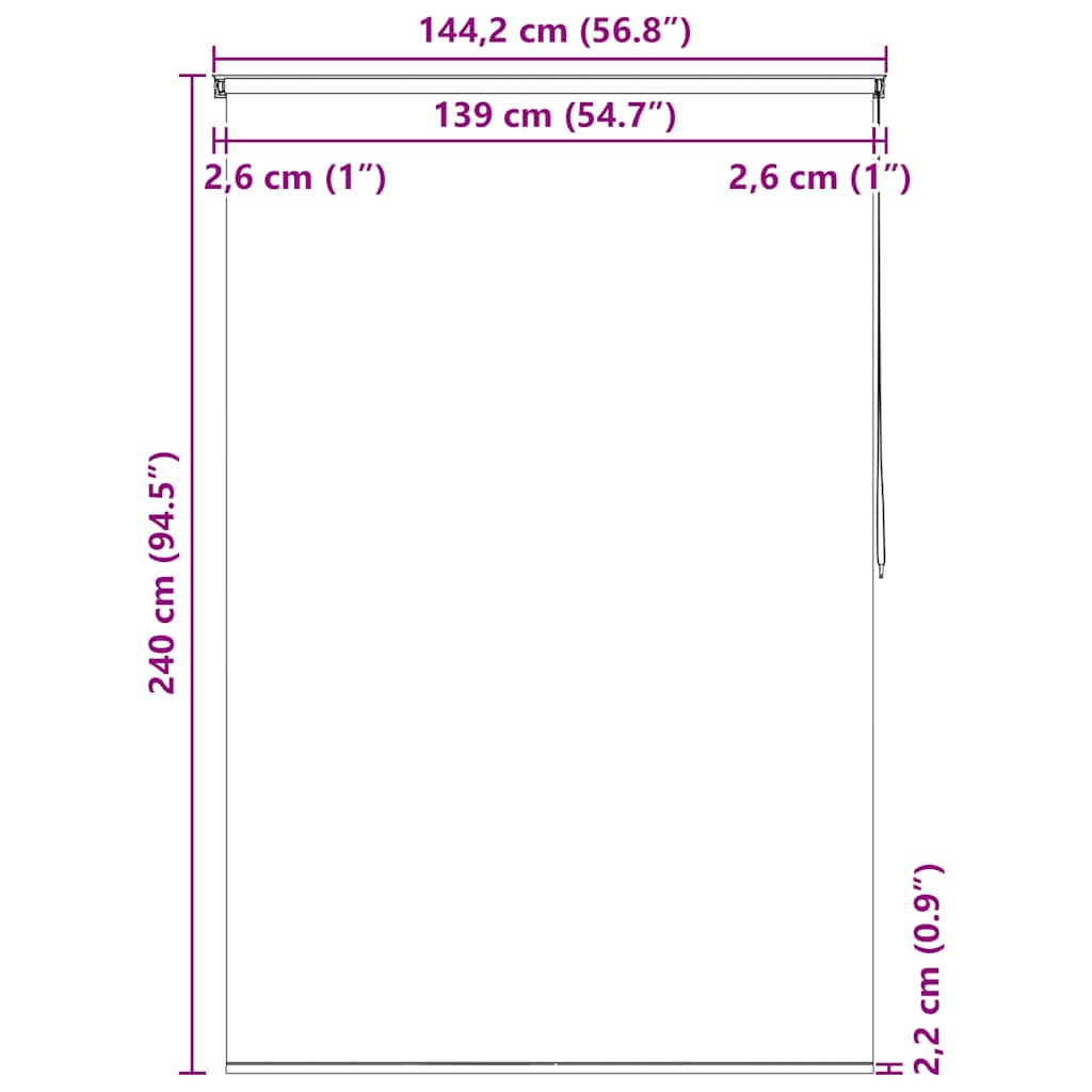 Κουρτίνα Μπάνιου Ρολό Σχέδιο Φυσαλίδες 140 x 240 εκ. - PAKOBAZAAR
