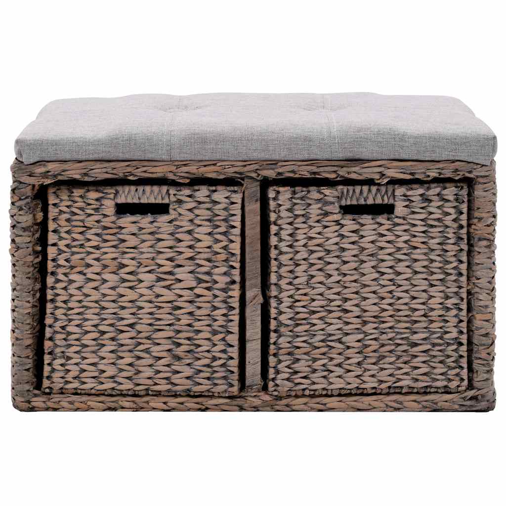 Πάγκος με 2 Καλάθια Γκρι 71 x 40 x 42 εκ. από Seagrass - Pakobazaar