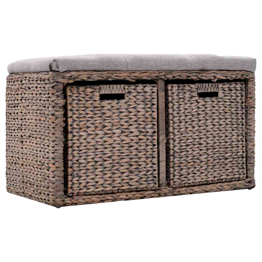 Πάγκος με 2 Καλάθια Γκρι 71 x 40 x 42 εκ. από Seagrass - Pakobazaar