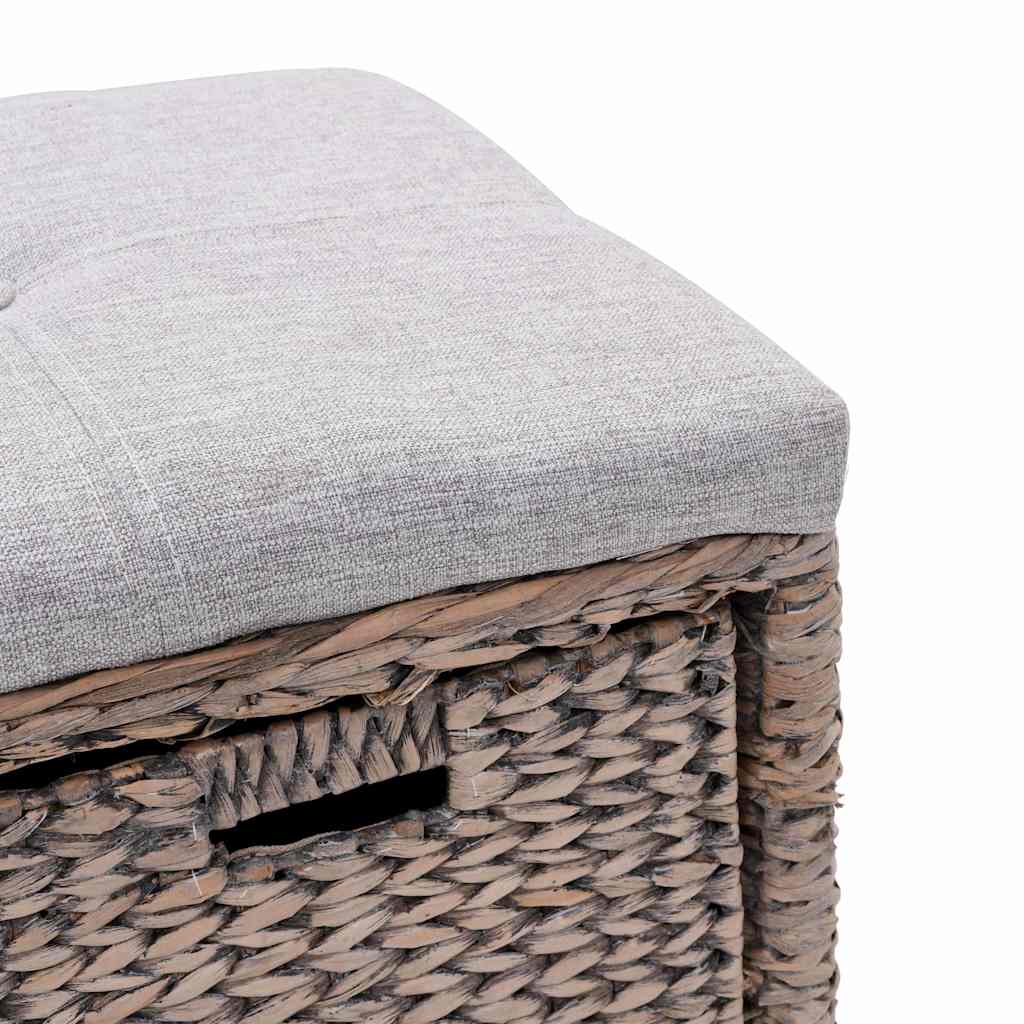 Πάγκος με 2 Καλάθια Γκρι 71 x 40 x 42 εκ. από Seagrass - Pakobazaar