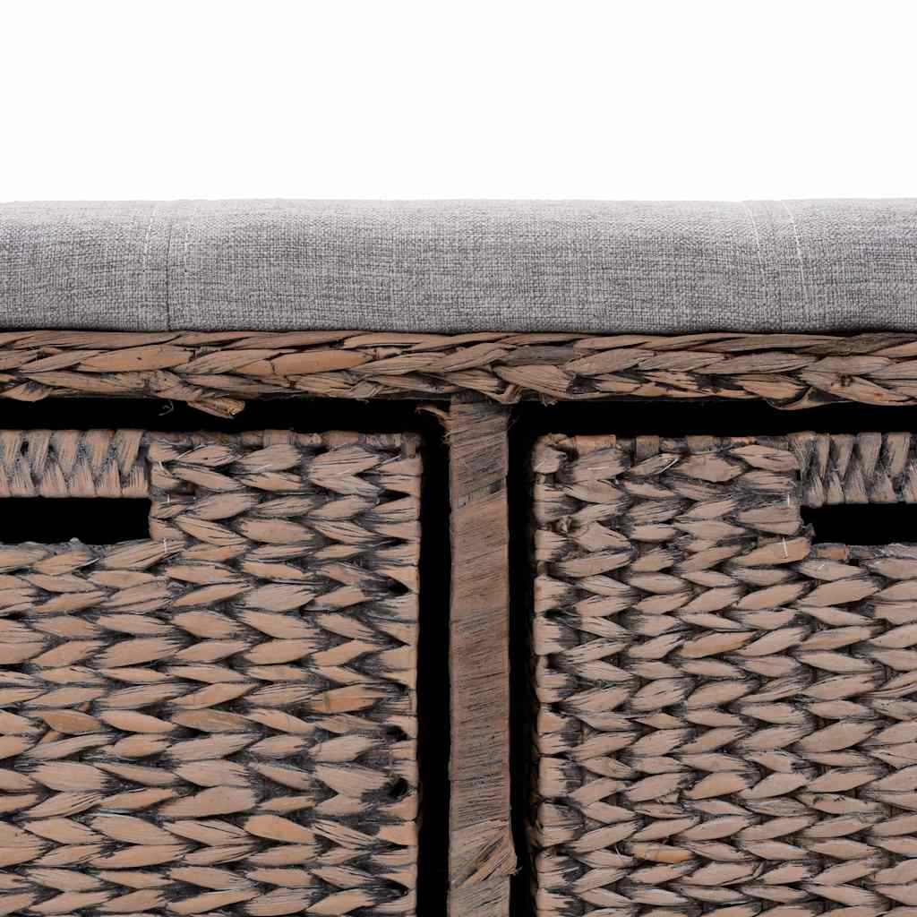 Πάγκος με 2 Καλάθια Γκρι 71 x 40 x 42 εκ. από Seagrass - Pakobazaar