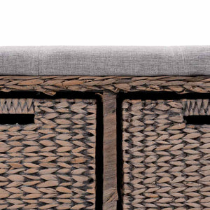 Πάγκος με 2 Καλάθια Γκρι 71 x 40 x 42 εκ. από Seagrass - Pakobazaar