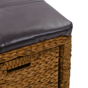 Πάγκος με 2 Καλάθια Καφέ 71 x 40 x 42 εκ. από Seagrass - PAKOBAZAAR