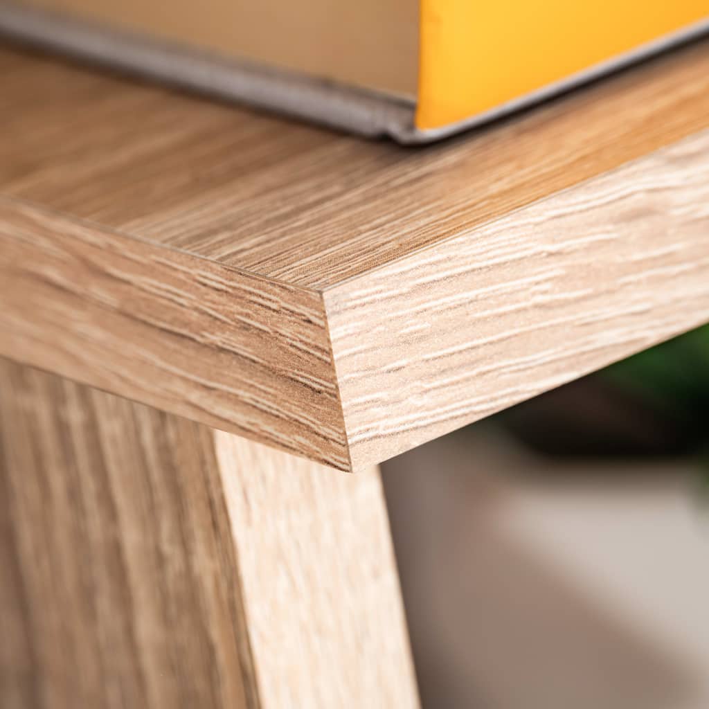 Σύνθετο Τηλεόρασης σε Χρώμα Sonoma Δρυς με Φωτισμό LED - Pakobazaar