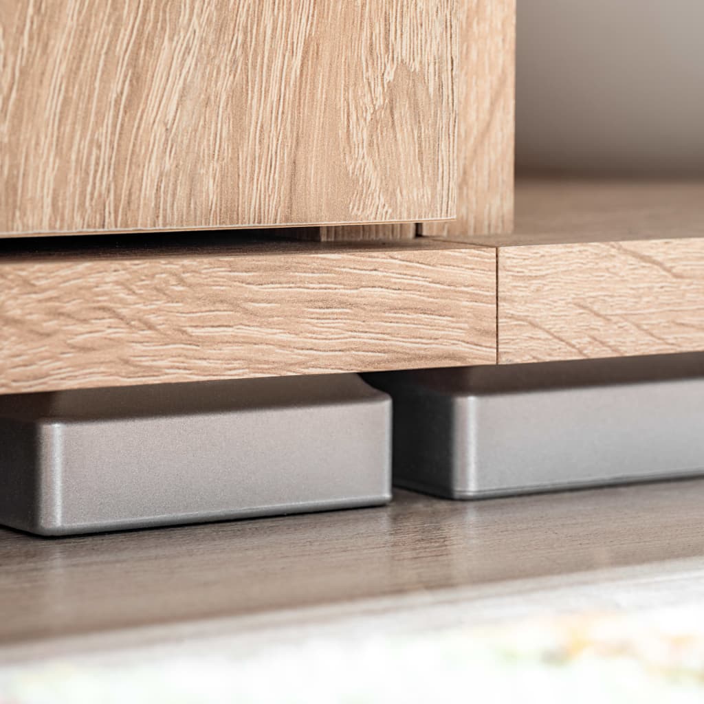 Σύνθετο Τηλεόρασης σε Χρώμα Sonoma Δρυς με Φωτισμό LED - Pakobazaar