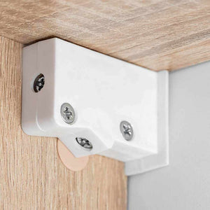 Σετ επίπλου τηλεόρασης Επιτοίχιο 5 pcs Λευκό και ξύλο Sonoma
