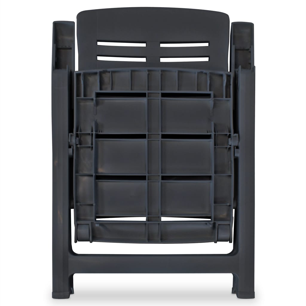 Σετ Τραπεζαρίας Εξωτερικού Χώρου 5 Τεμαχίων Ανθρακί Πλαστικό - PAKOBAZAAR