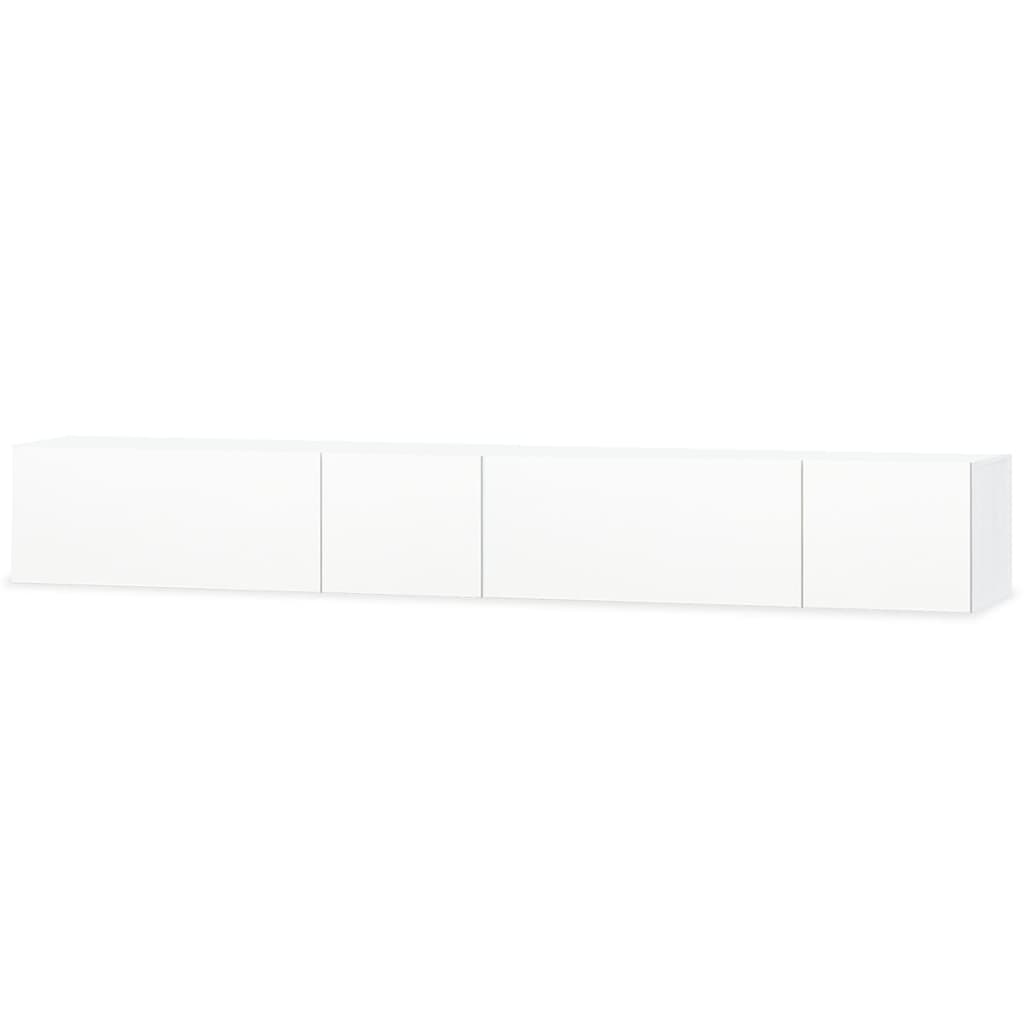 Έπιπλα Τηλεόρασης 2 τεμ. Γυαλιστ. Λευκό 120x40x34εκ Επεξ. Ξύλο