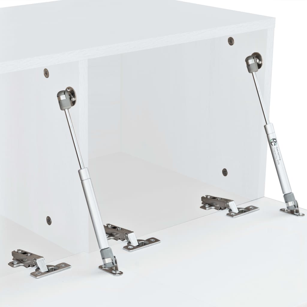 Έπιπλα Τηλεόρασης 2 τεμ. Γυαλιστ. Λευκό 120x40x34εκ Επεξ. Ξύλο