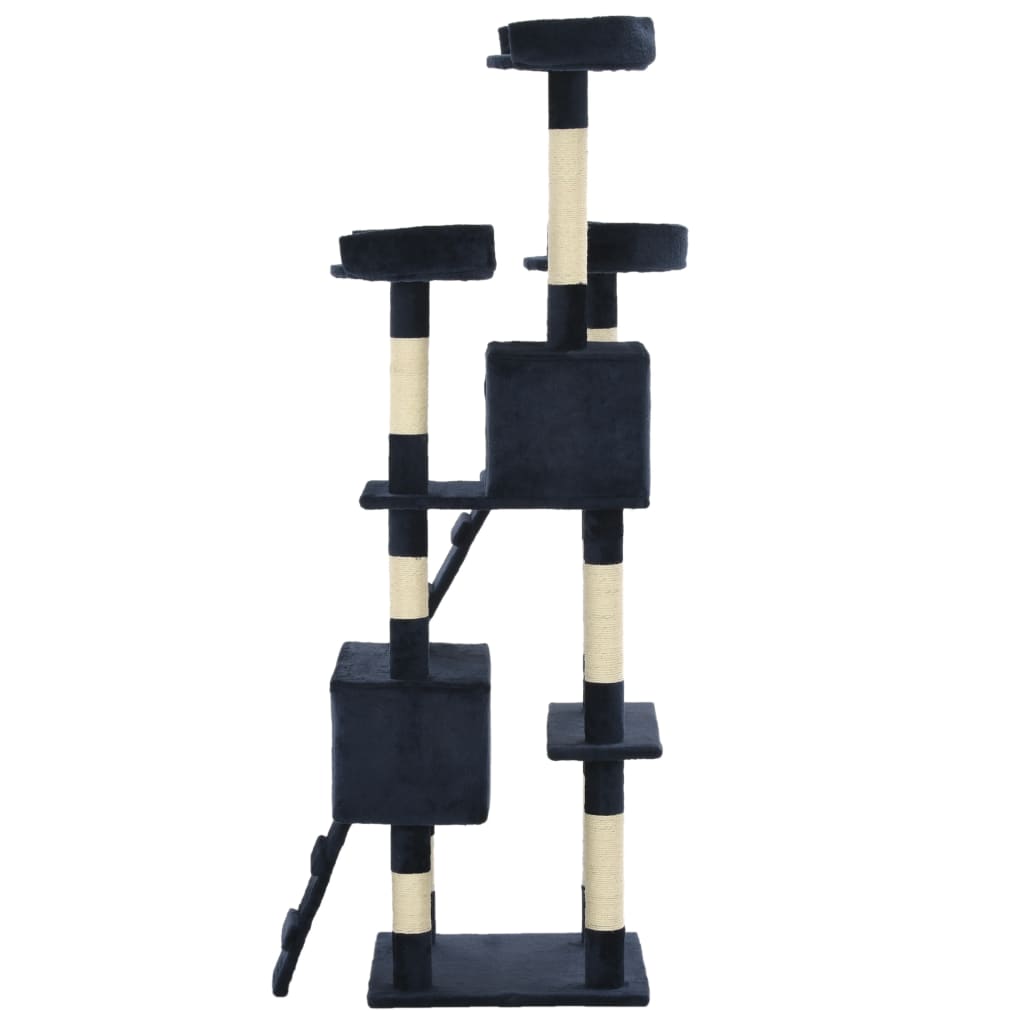 Γατόδεντρο Μπλε 170 εκ. με Στύλους Ξυσίματος από Σχοινί Σιζάλ - PAKOBAZAAR