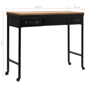 Τραπέζι Κονσόλα 100 x 33,5 x 80 εκ. από MDF και Ξύλο Ελάτης - PAKOBAZAAR