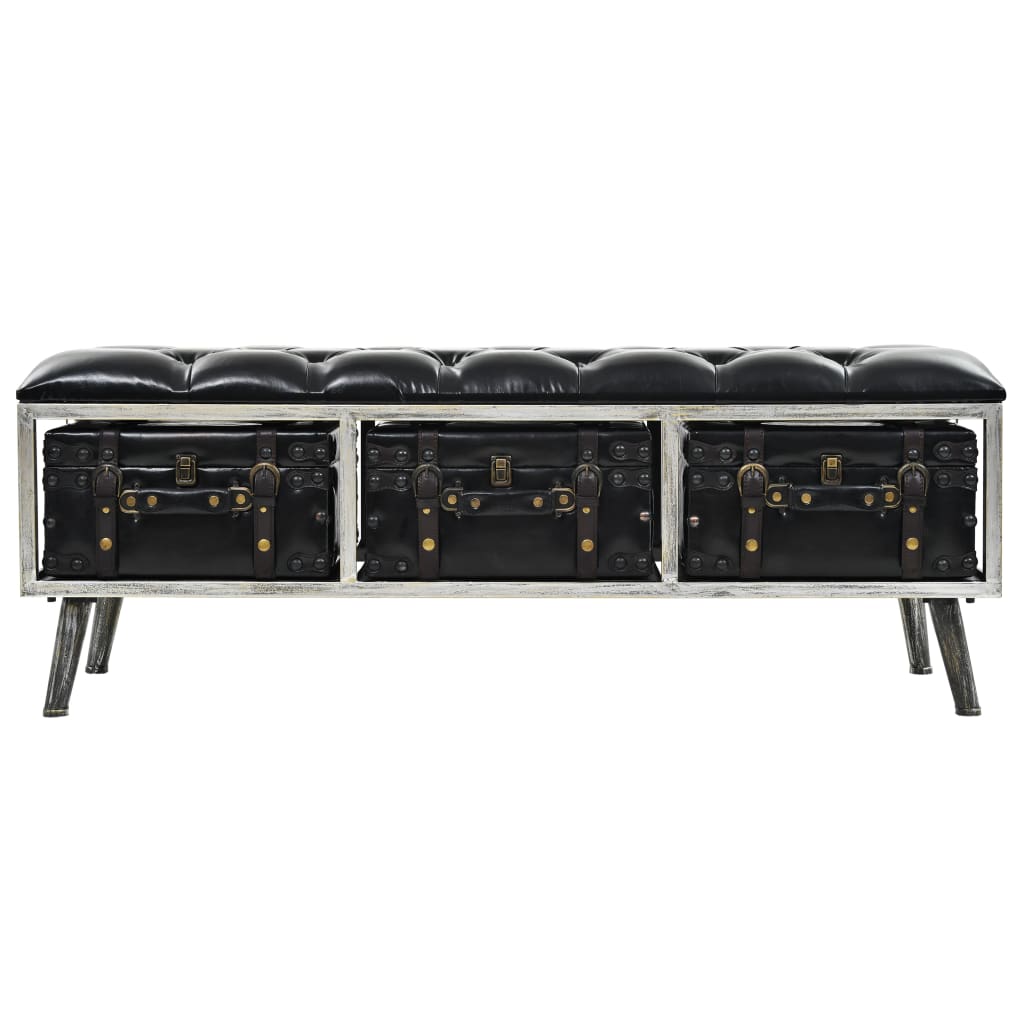 Πάγκος Αποθήκευσης 120 x 41 x 46,5 εκ. MDF / Συνθετικό Δέρμα
