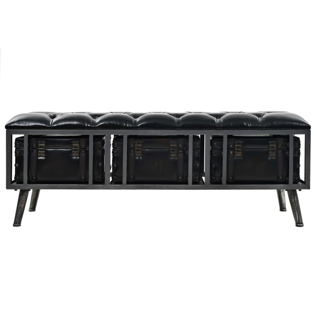 Πάγκος Αποθήκευσης 120 x 41 x 46,5 εκ. MDF / Συνθετικό Δέρμα