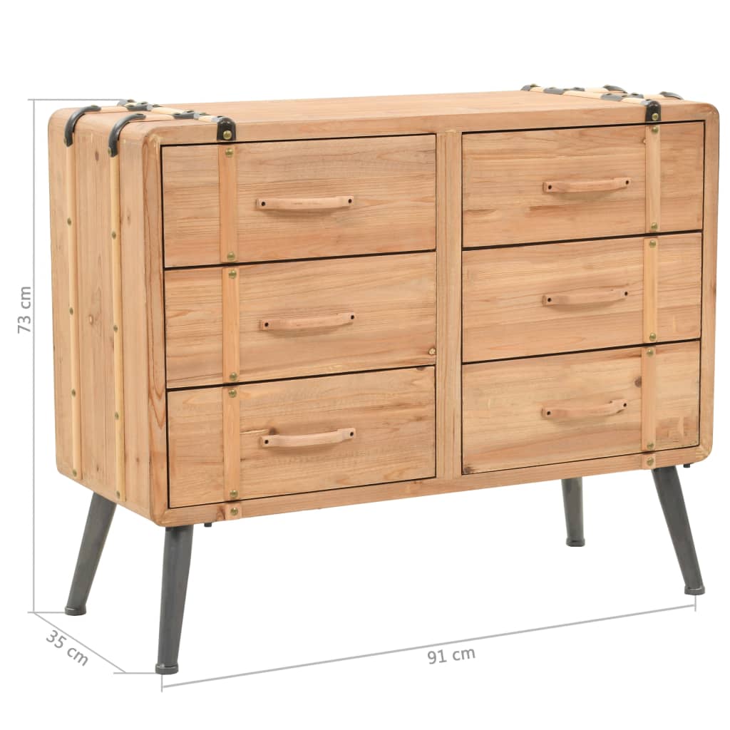 Συρταριέρα 91 x 35 x 73 εκ. από Μασίφ Ξύλο Ελάτης - PAKOBAZAAR