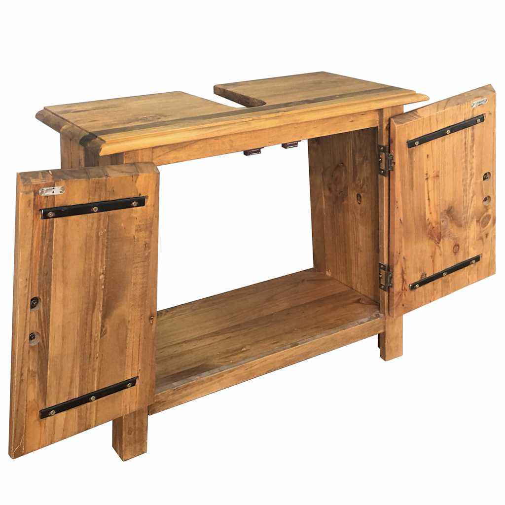 Ντουλάπι Νιπτήρα 70x32x63 εκ. Μασίφ Ανακυκλωμένο Ξύλο Πεύκου - PAKOBAZAAR