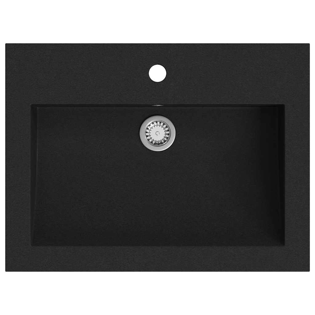Νιπτήρας Μαύρος 600 x 450 x 120 χιλ. Γρανιτένιος - PAKOBAZAAR