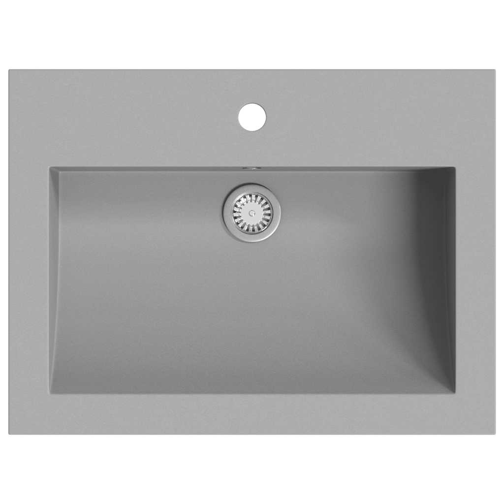 Νιπτήρας Γκρι 600 x 450 x 120 χιλ. Γρανιτένιος - PAKOBAZAAR