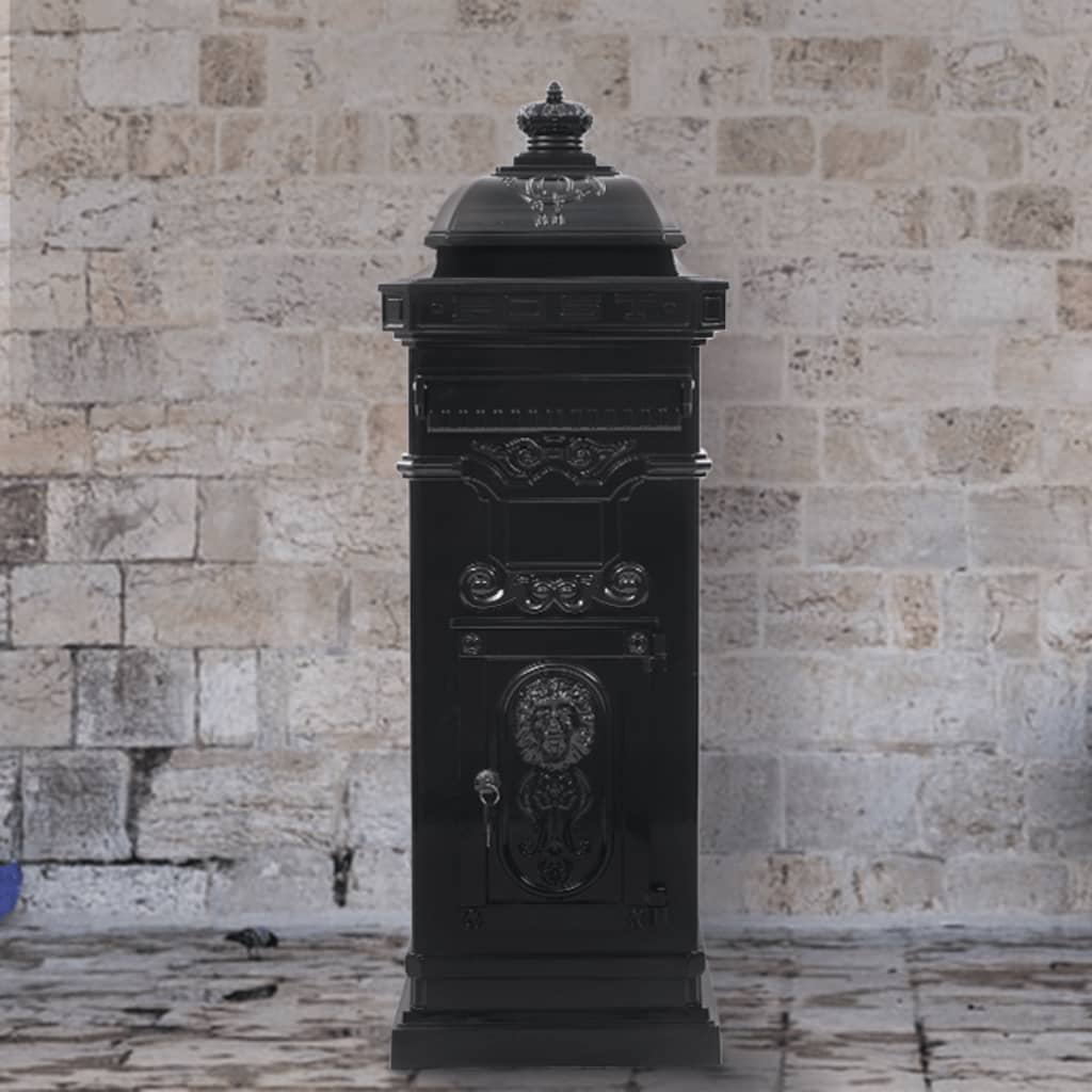 Γραμματοκιβώτιο Vintage Στιλ Μαύρο με Αντοχή στη Σκουριά
