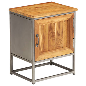 Κομοδίνο 40 x 30 x 50 εκ. από Ανακυκλωμένο Ξύλο Teak/Ατσάλι