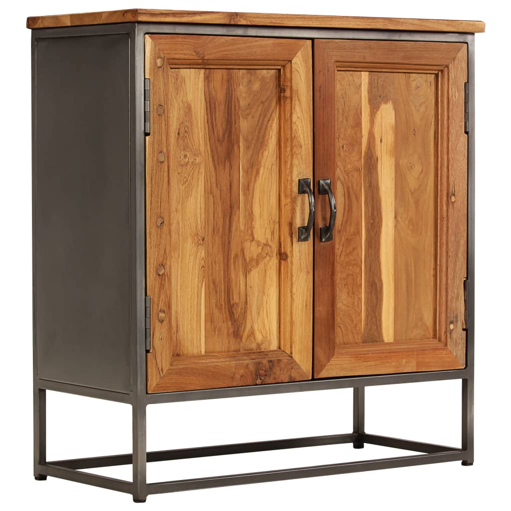 Ντουλάπι 65 x 30 x 70 εκ. Ανακυκλωμένο Ξύλο Teak & Ατσάλι - PAKOBAZAAR