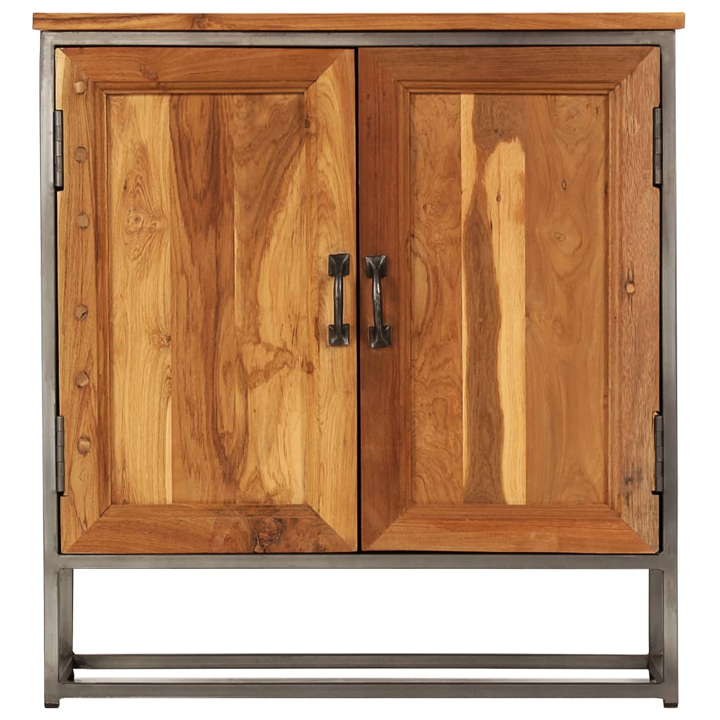 Ντουλάπι 65 x 30 x 70 εκ. Ανακυκλωμένο Ξύλο Teak & Ατσάλι - PAKOBAZAAR