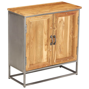 Ντουλάπι 65 x 30 x 70 εκ. Ανακυκλωμένο Ξύλο Teak & Ατσάλι - PAKOBAZAAR