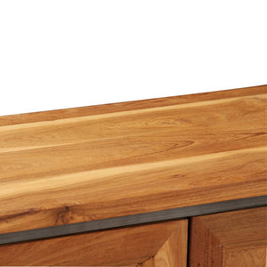 Ντουλάπι 65 x 30 x 70 εκ. Ανακυκλωμένο Ξύλο Teak & Ατσάλι - PAKOBAZAAR