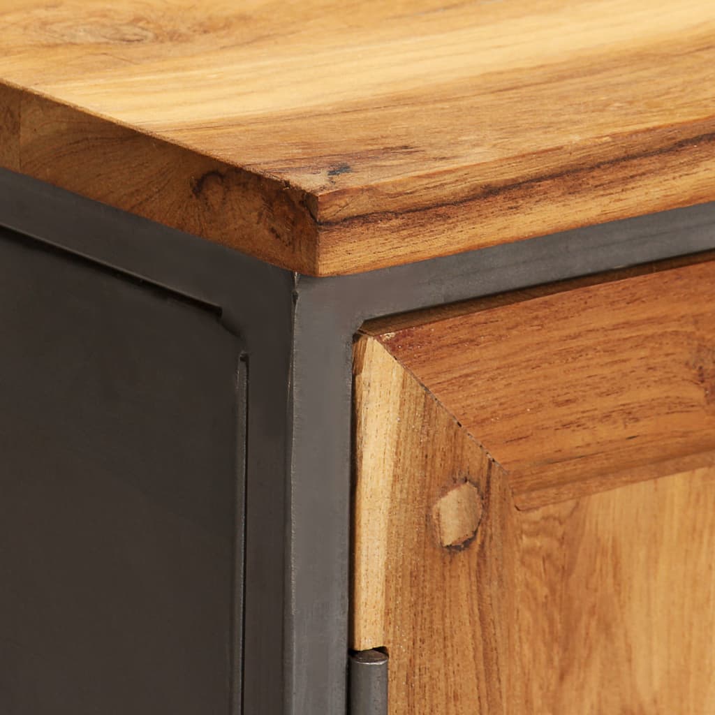 Ντουλάπι 65 x 30 x 70 εκ. Ανακυκλωμένο Ξύλο Teak & Ατσάλι - PAKOBAZAAR
