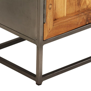 Ντουλάπι 65 x 30 x 70 εκ. Ανακυκλωμένο Ξύλο Teak & Ατσάλι - PAKOBAZAAR